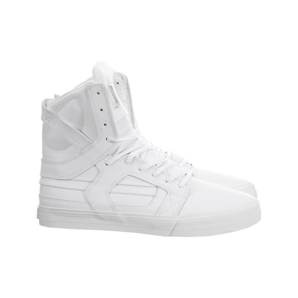 Baskets Montantes Supra SkyTop II Blanche White/White-Red Homme | HSU-27293131